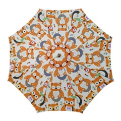 Cute-colorful-owl-cartoon-seamless-pattern Golf Umbrellas by pakminggu