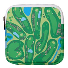 Golf Course Par Golf Course Green Mini Square Pouch by Cowasu