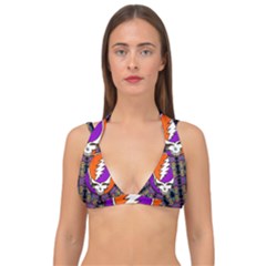 Gratefuldead Grateful Dead Pattern Double Strap Halter Bikini Top by Cowasu