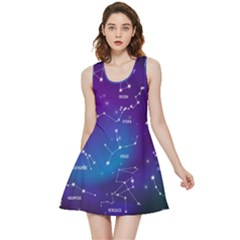 Realistic Night Sky With Constellations Inside Out Reversible Sleeveless Dress by Cowasu