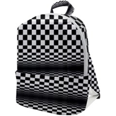 Art-optical-black-white-contrast Zip Up Backpack