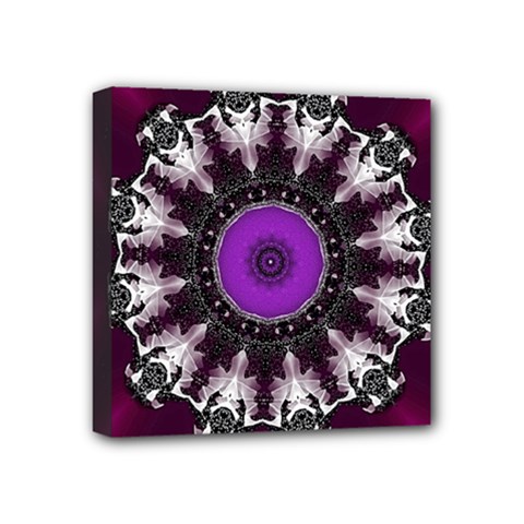 Kaleidoscope-round-circle-geometry Mini Canvas 4  X 4  (stretched) by Bedest