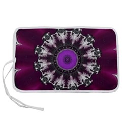Kaleidoscope-round-circle-geometry Pen Storage Case (l) by Bedest