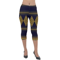 Abstract-batik Klasikjpg Lightweight Velour Capri Leggings 