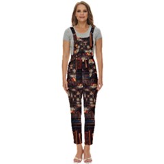Library-tunnel-books-stacks Women s Pinafore Overalls Jumpsuit by Bedest