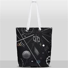 Future Space Aesthetic Math Full Print Rope Handle Tote (small) by pakminggu
