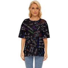 Mathematics  Physics Maths Math Pattern Oversized Basic T-shirt by pakminggu