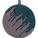 Abstract Diagonal Striped Lines Pattern Round Trivet View2