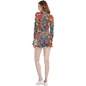 Comic Cartoon Pattern Velvet Wrap Crop Top and Shorts Set View2