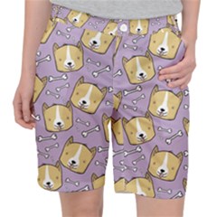 Corgi Pattern Women s Pocket Shorts by Cowasu
