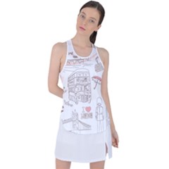 London-paris-drawing-vector-london-comics Racer Back Mesh Tank Top by Cowasu