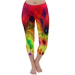 Color-background-structure-lines Capri Winter Leggings 