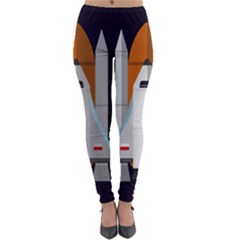 Rocket-space-universe-spaceship Lightweight Velour Leggings by Cowasu