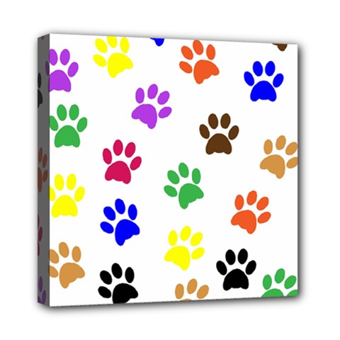 Pawprints-paw-prints-paw-animal Mini Canvas 8  X 8  (stretched) by Ravend