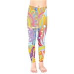 Multicolored Optical Illusion Painting Psychedelic Digital Art Kids  Leggings
