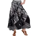 Black And Gray Circuit Board Computer Microchip Digital Art Women s Satin Palazzo Pants