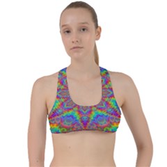 Mandala, Pattern, Abstraction, Colorful, Hd Phone Criss Cross Racerback Sports Bra by nateshop
