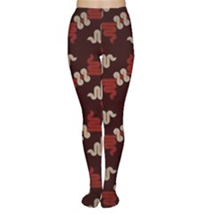 Oriental Dragon Motif Pattern Tights by Sarkoni