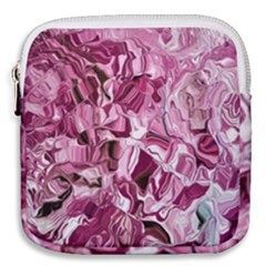 Rosa Antico Smudged Mini Square Pouch by kaleidomarblingart