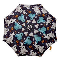 Ghost Pumpkin Scary Hook Handle Umbrellas (small) by Ndabl3x