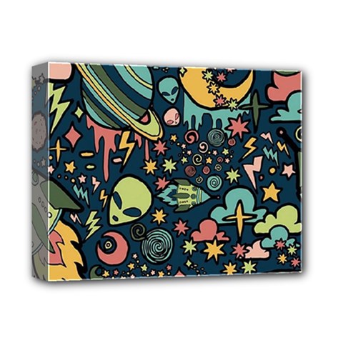 Alien Rocket Space Aesthetic Deluxe Canvas 14  X 11  (stretched) by Ndabl3x