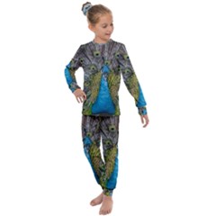 Peacock-feathers2 Kids  Long Sleeve Set 
