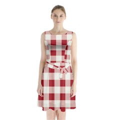 Gingham - 4096x4096px - 300dpi14 Sleeveless Waist Tie Chiffon Dress by EvgeniaEsenina