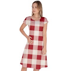 Gingham - 4096x4096px - 300dpi14 Classic Short Sleeve Dress by EvgeniaEsenina