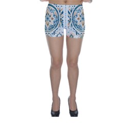 Boho Pattern Skinny Shorts by Valentinaart