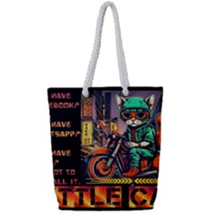 A Little Cat Full Print Rope Handle Tote (small) by Internationalstore