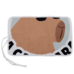 Capybara T- Shirt Be As Cool As A Capybara- A Cute Funny Capybara Wearing Sunglasses T- Shirt Yoga Reflexion Pose T- Shirtyoga Reflexion Pose T- Shirt Pen Storage Case (m) by hizuto