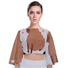 Capybara T- Shirt Cute Gentlemen Capybara T- Shirt Yoga Reflexion Pose T- Shirtyoga Reflexion Pose T- Shirt Tie Back Butterfly Sleeve Chiffon Top by hizuto
