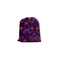 Petal Dot Seamless Pattern Drawstring Pouch (xs) by Pakjumat