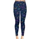 Scribble Pattern Texture Inside Out Leggings View1