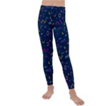 Scribble Pattern Texture Kids  Lightweight Velour Leggings