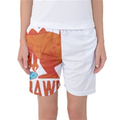 Easter Dinosaur T- Shirt Happy East Rawr T- Rex Dinosaur Easter Bunny T- Shirt Women s Basketball Shorts by ZUXUMI