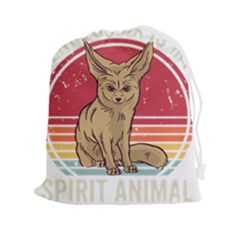 Fennec Fox T- Shirt Fennec Fox Is My Spirit Animal T- Shirt Drawstring Pouch (2xl)