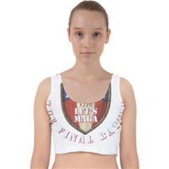 Trump 2024 The Final Battle Velvet Racer Back Crop Top by 13stars