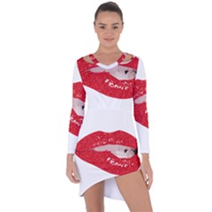 Lips -25 Asymmetric Cut-out Shift Dress by SychEva