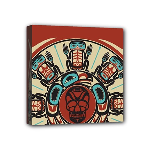 Skull Grateful Dead Phone Gratefuldead Mini Canvas 4  X 4  (stretched)