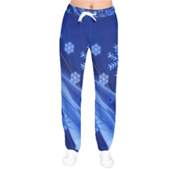 Christmas-card-greeting-card-star Women Velvet Drawstring Pants by Grandong