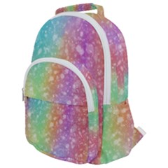 Rainbow Colors Spectrum Background Rounded Multi Pocket Backpack by Ravend