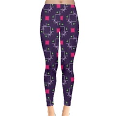 Geometric Pattern Retro Style Background Everyday Leggings  by Vaneshop