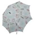 Winter Pattern Background Element Hook Handle Umbrellas (Large) View2