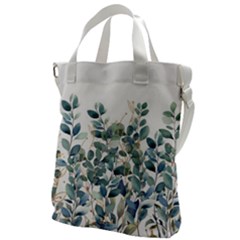Green And Gold Eucalyptus Leaf Canvas Messenger Bag by Jack14
