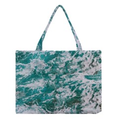 Blue Ocean Waves 2 Medium Tote Bag by Jack14