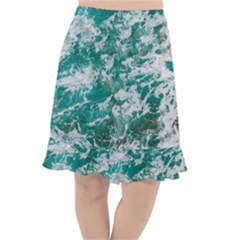 Blue Ocean Waves 2 Fishtail Chiffon Skirt by Jack14