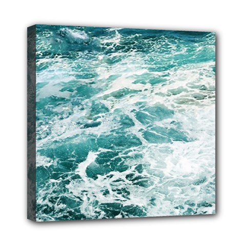 Blue Crashing Ocean Wave Mini Canvas 8  X 8  (stretched) by Jack14