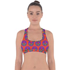 Christmas Candles Seamless Pattern Cross Back Hipster Bikini Top  by Amaryn4rt
