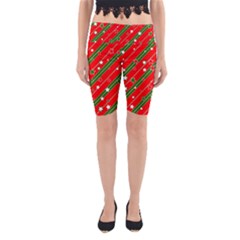 Christmas-paper-star-texture     - Yoga Cropped Leggings by Amaryn4rt